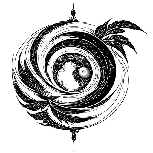 a design in the shape of a semicircle means perseverance and striving in life to reach perfection tattoo design idea