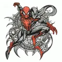 spiderman2099 and batman beyond logo combined tattoo design idea