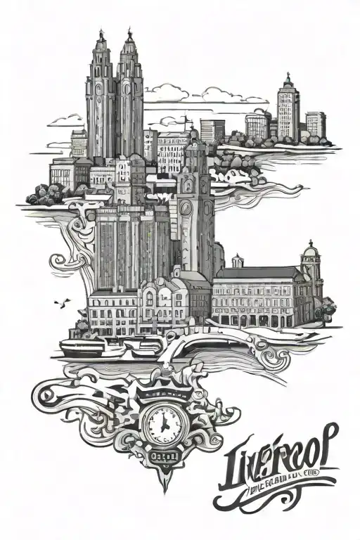 Liverpool city tattoo design idea