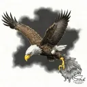 eagle flying tattoo design idea