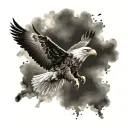 eagle flying tattoo design idea