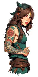 game characters tattoo design idea