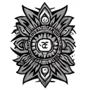 tribal aztec tattoo design idea