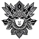 tribal aztec tattoo design idea