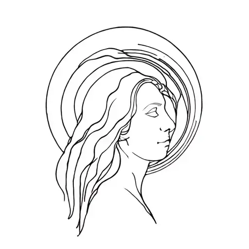 Theia, the goddess but also the hypothetical proto planet  tattoo design idea