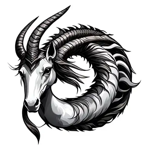 Sagittarius And Capricorn tattoo design idea