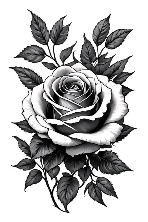 Erika in cursive turning in to a rose tattoo design idea