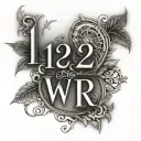 the date “12-03-2006” in roman numeral and underneath write in script “2:24 AM” tattoo design idea