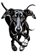greyhound running tattoo design idea