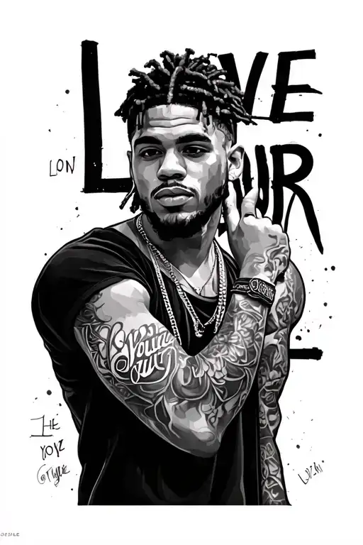 J Cole Love Yourz tattoo design idea