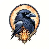Raven tattoo design idea