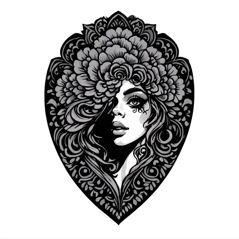 Lace tattoo design idea