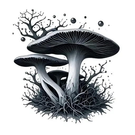 Mycelium tattoo design idea
