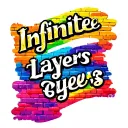 "Infinite Layers" rainbow grafitti brick wall tattoo design idea