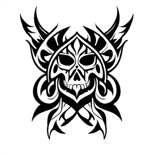 I want you to get a dark tribal tattoo for my butt. tattoo design idea
