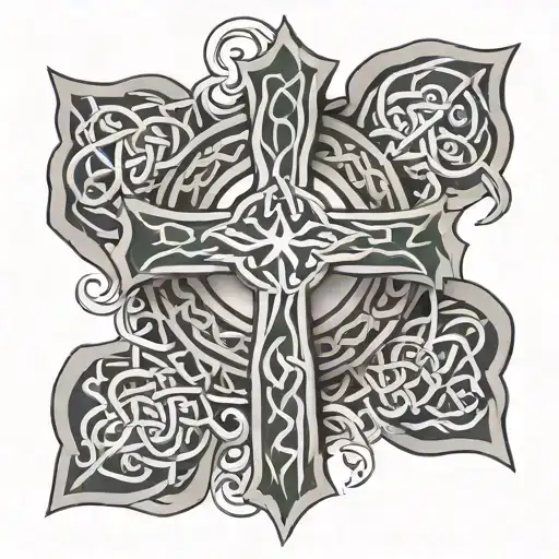 celtic cross tattoo design idea
