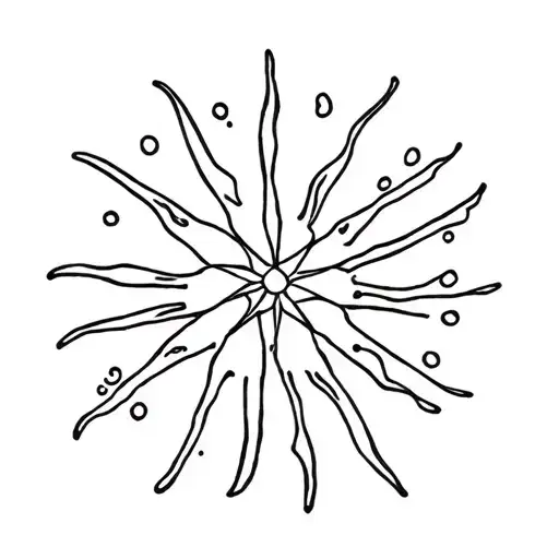 Sun and Snowflake tattoo design idea