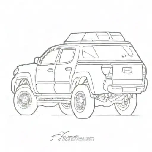 toyota tacoma tattoo design idea