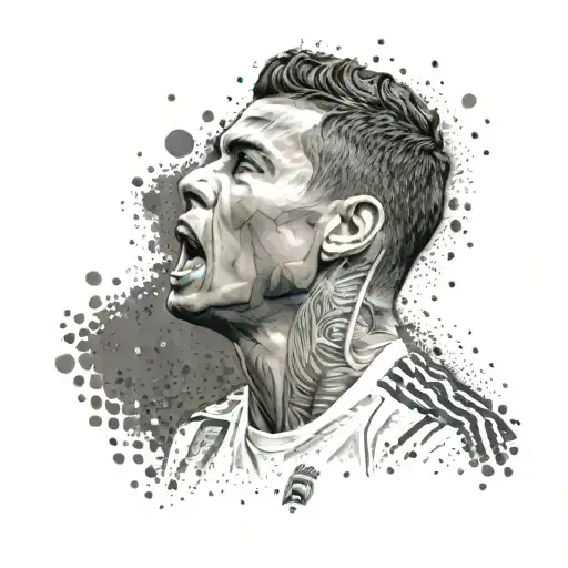 Ronaldo wearing a Real Madrid tattoo design idea