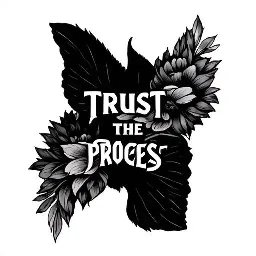 trust the process hidden meaning tattoo design idea