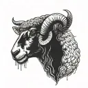 A sheep in wolf's clothing, bust cracked tattoo design idea