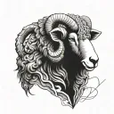 A sheep in wolf's clothing, bust cracked tattoo design idea