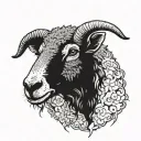 A sheep in wolf's clothing, bust cracked tattoo design idea