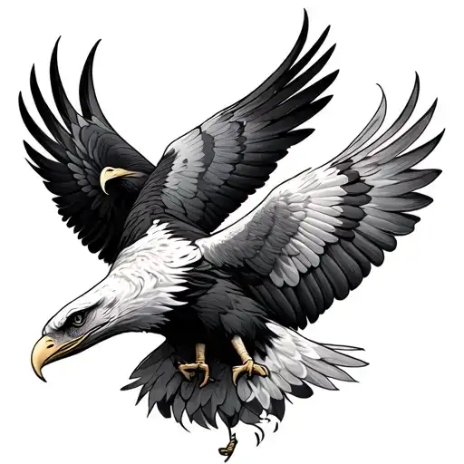 dove vs eagle tattoo design idea