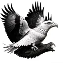 dove vs eagle tattoo design idea