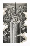 roman empire state building tattoo design idea