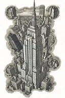 roman empire state building tattoo design idea