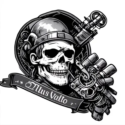 Mechanic Memorial tattoo design idea