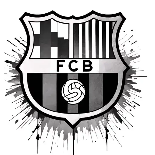 FC Barcelona cityscape tattoo design idea