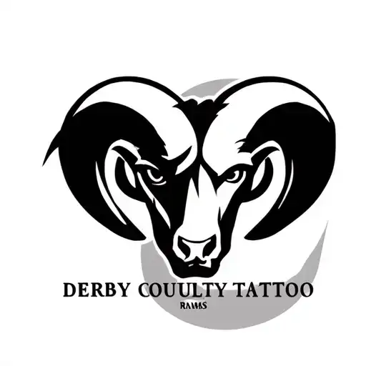 Derby County, Rams logo combined tattoo tattoo design idea