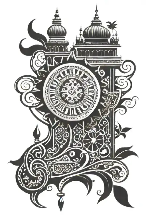 punjab mom dad loin watch golden temple tattoo design idea