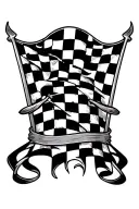 checkered flag, spider web, old school style tattoo, tribal, repetitive tattoo design idea