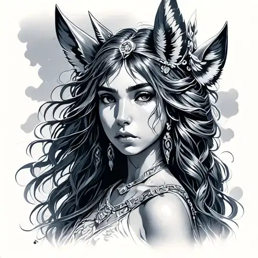 chrome princess mononoke tattoo design idea