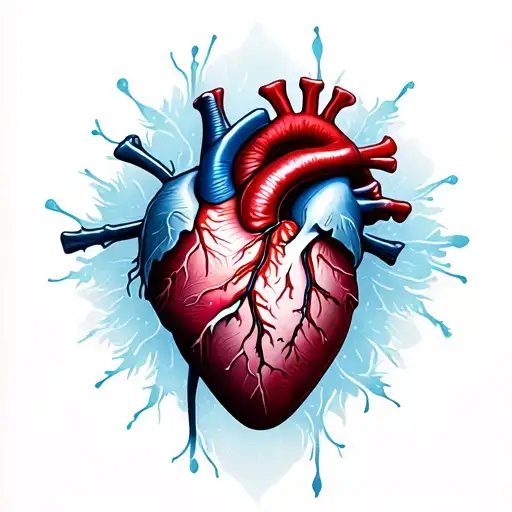 coldness heart tattoo design idea