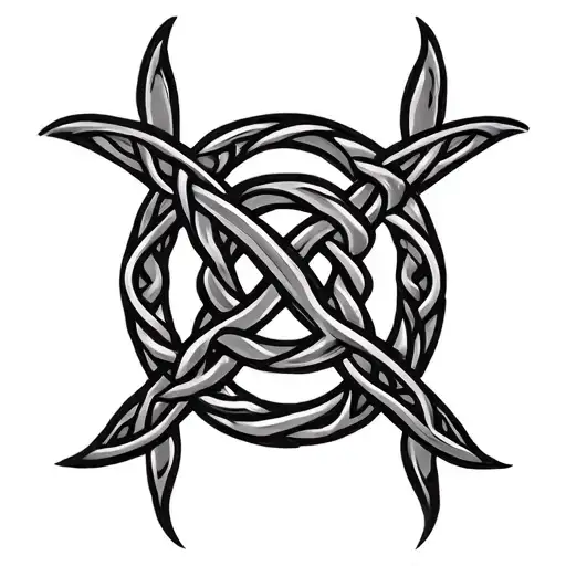 Celtic Father Daughter Knot tattoo design idea