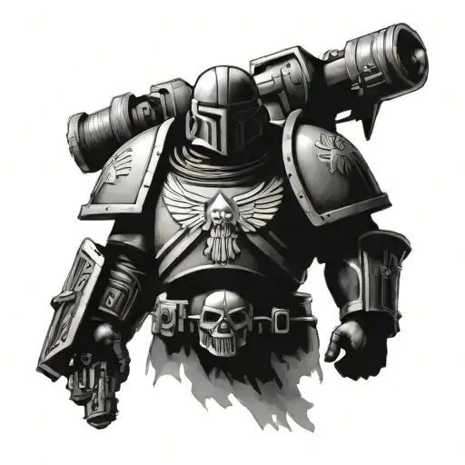 warhammer 40k space marine tattoo design idea