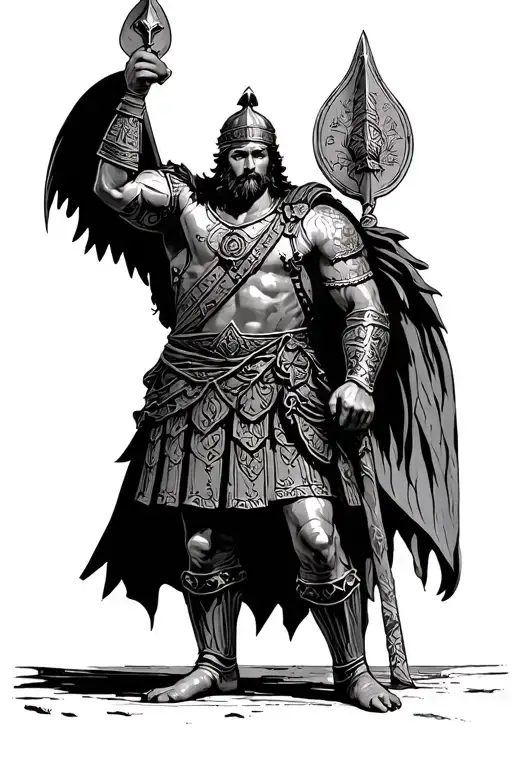 Roman Empire Warrior Protector leader provider family tattoo design idea