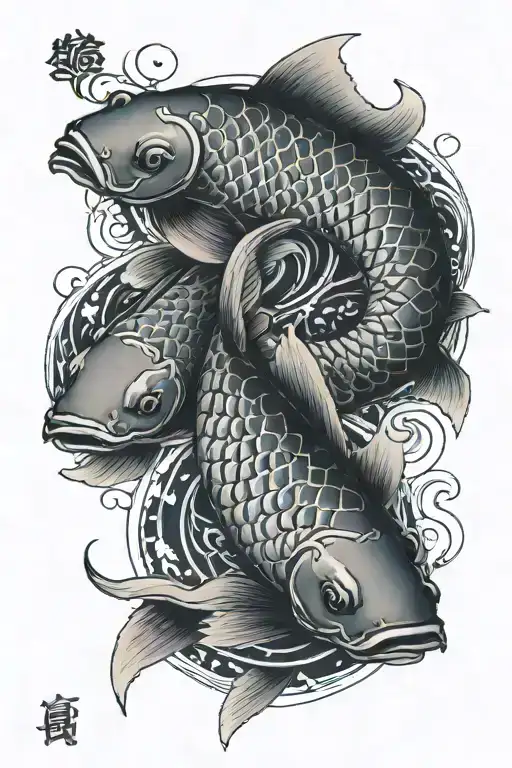 Japanese Koi Carp tattoo design idea