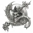 Valley of the shadow of death god waiting at the end  tattoo design idea