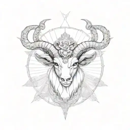 aries taurus cusp yung yang tattoo design idea