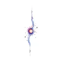 Space black hole tattoo design idea