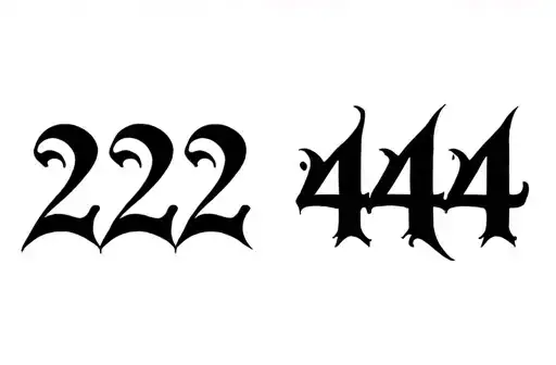 "222 444" tattoo design idea