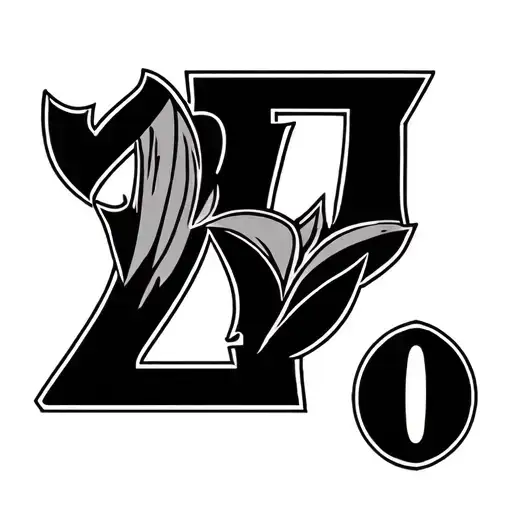 Greek Numbers tattoo design idea