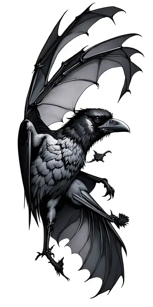raven bats gothic inspired tattoo tattoo design idea