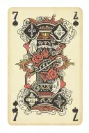 7 and 2 playing cards unsuited  tattoo design idea