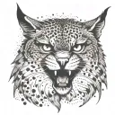 mix between a bobcat and an eagle tattoo design idea